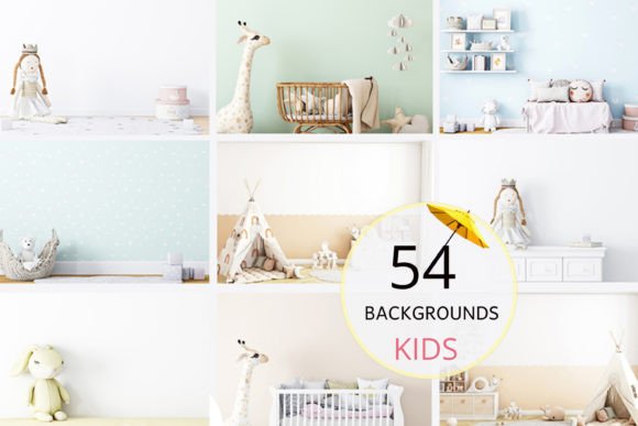 Download Blank Wall Kids Room Mockups - 132 - Kids room mockup Collection