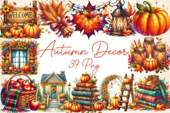 Download Watercolor Autumn Decor Clipart Bundle - Premium Resources