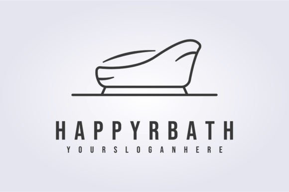 Download Simple Bathroom Bathtub Line Logo Vector - Simple Collection