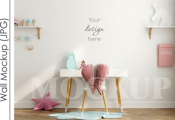 Download Kids Room Mockup, Nursery Wall Mockup - Kids room mockup Collection