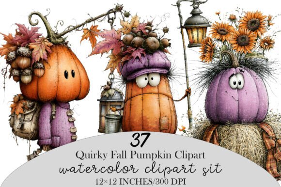 Download Whimsical Quirky Fall Pumpkin Clipart - Fall pumpkin clipart Collection
