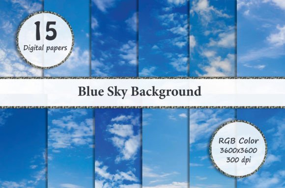 Download Blue Sky Background Digital Paper - Digital paper Collection