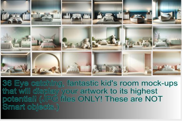Download 36 Kid's Room Mockups - Mockups Collection