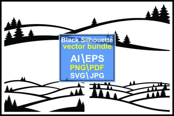 Download Silhouette of Rolling Hills Pine Trees - Rolling hills Collection