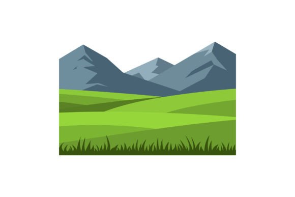 Download Green Rolling Hills with Sharp Mountain - Rolling hills Collection