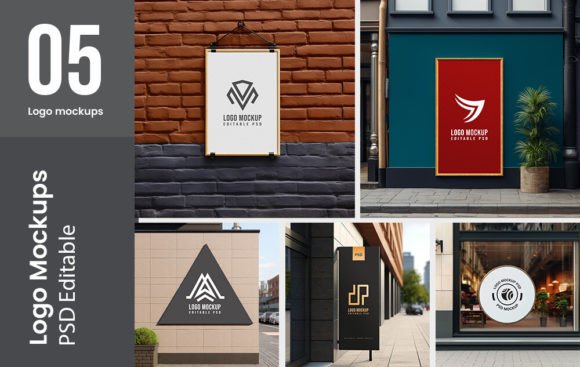 Download 05 PSD Luxury Logo Mockups - Mockups Collection