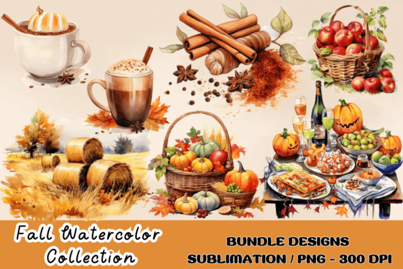 Download Watercolor Fall Decor Clipart Autumn PNG - Fall decor clipart Collection