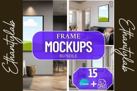 Download Living Room Mockups 2 | Canva &amp; JPEG - Mockups Collection