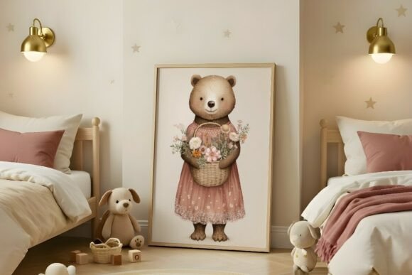 Download Blush Pink Kids Room Mockup - Kids room mockup Collection