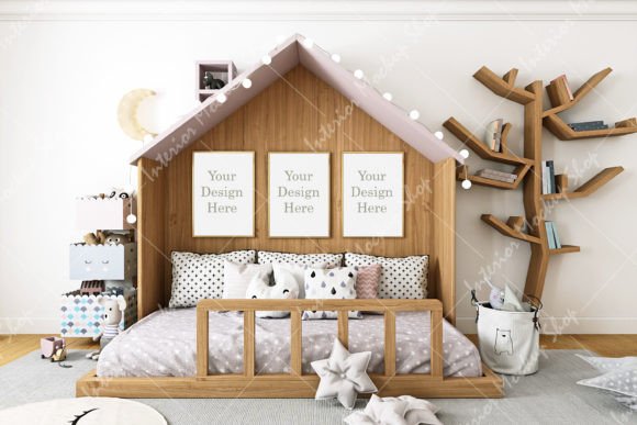 Download Kids Room Mockup - 341 - Kids room mockup Collection